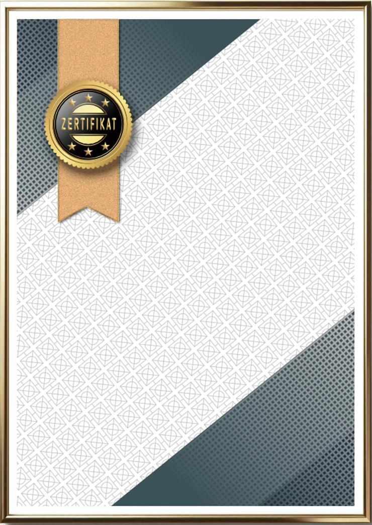 Stilvolles Blanko-Zertifikat mit goldenem Siegel