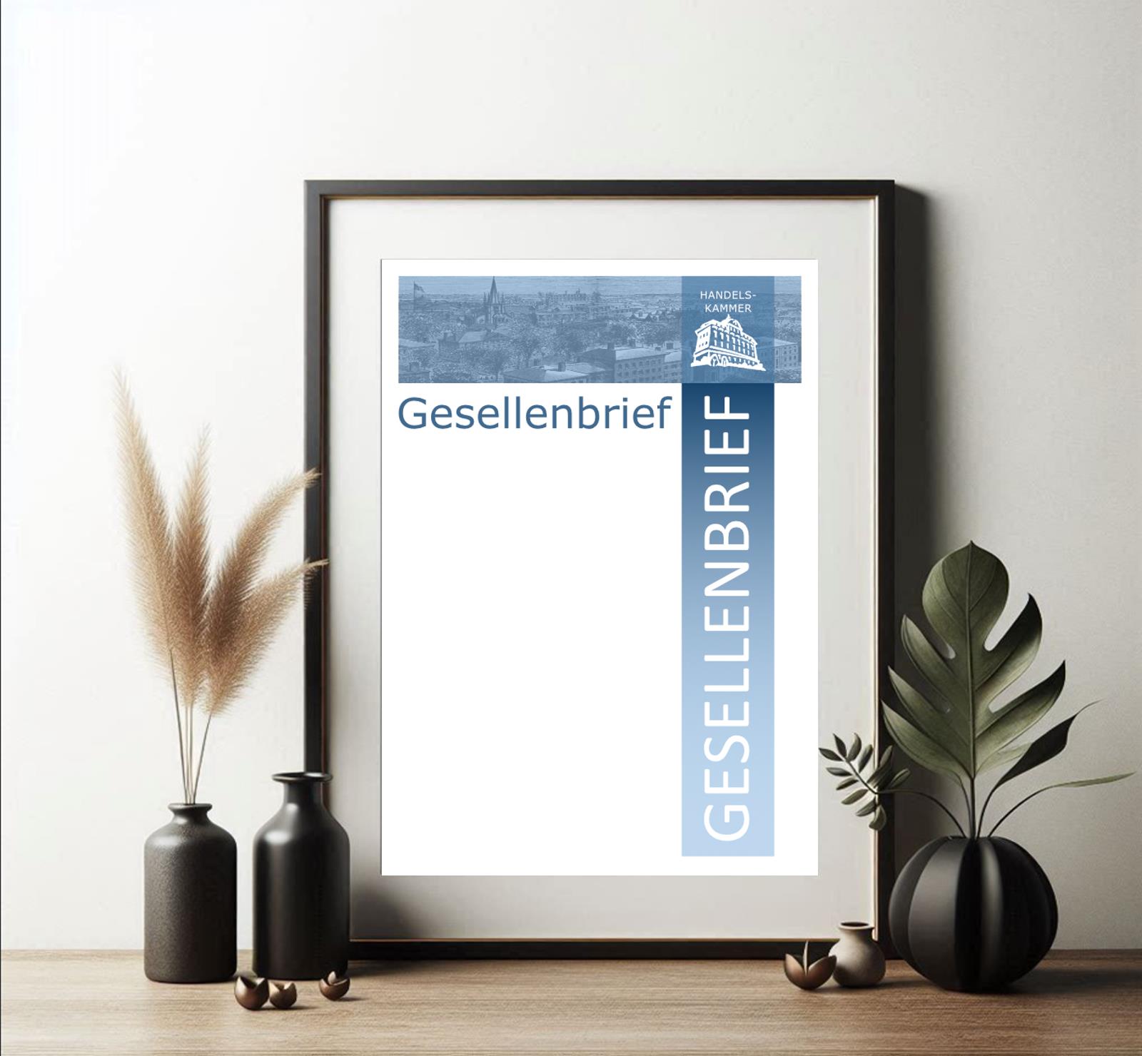 Gesellenbrief-Vorlage der Handelskammer