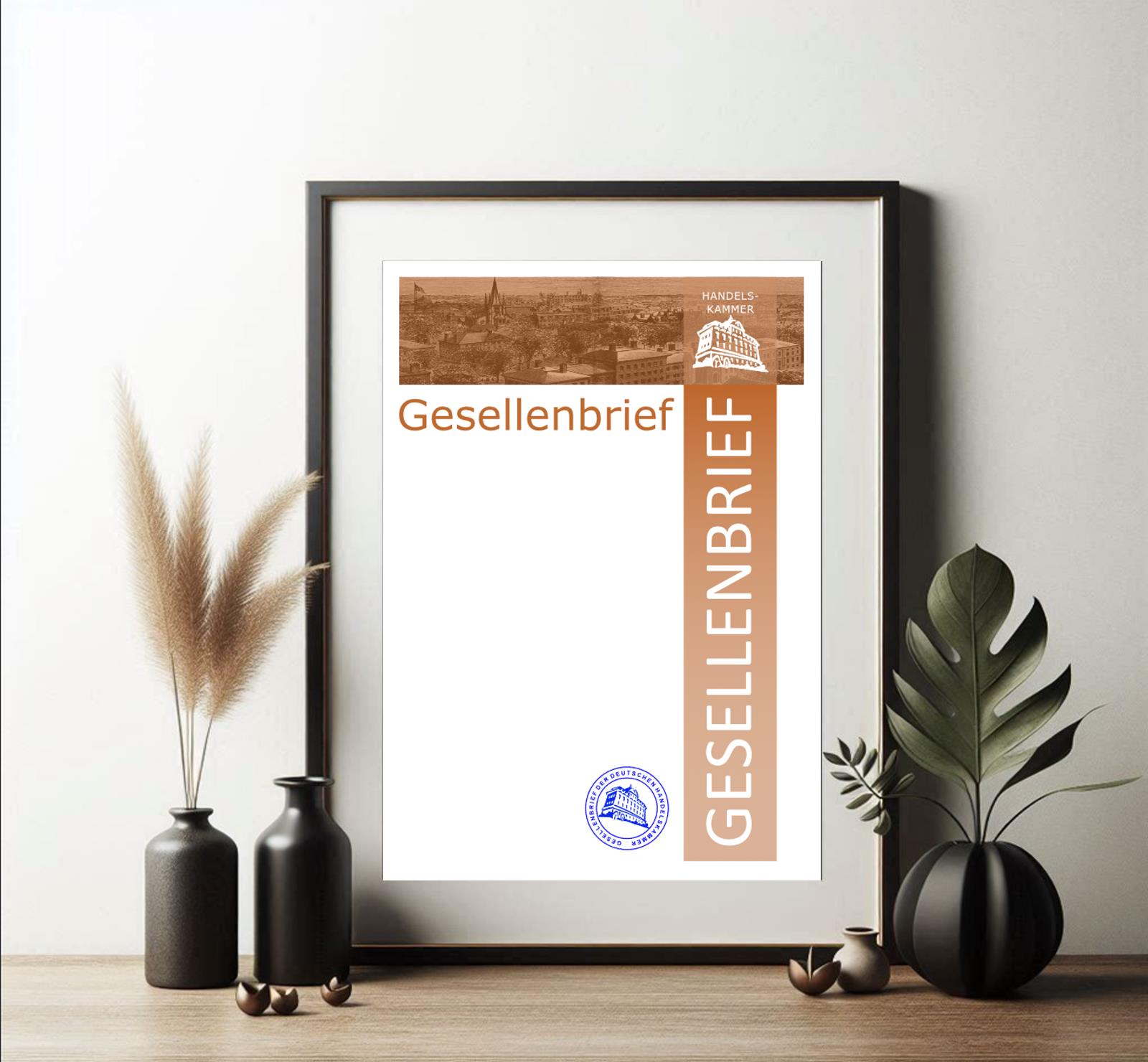 Gesellenbrief-Vorlage der Handelskammer