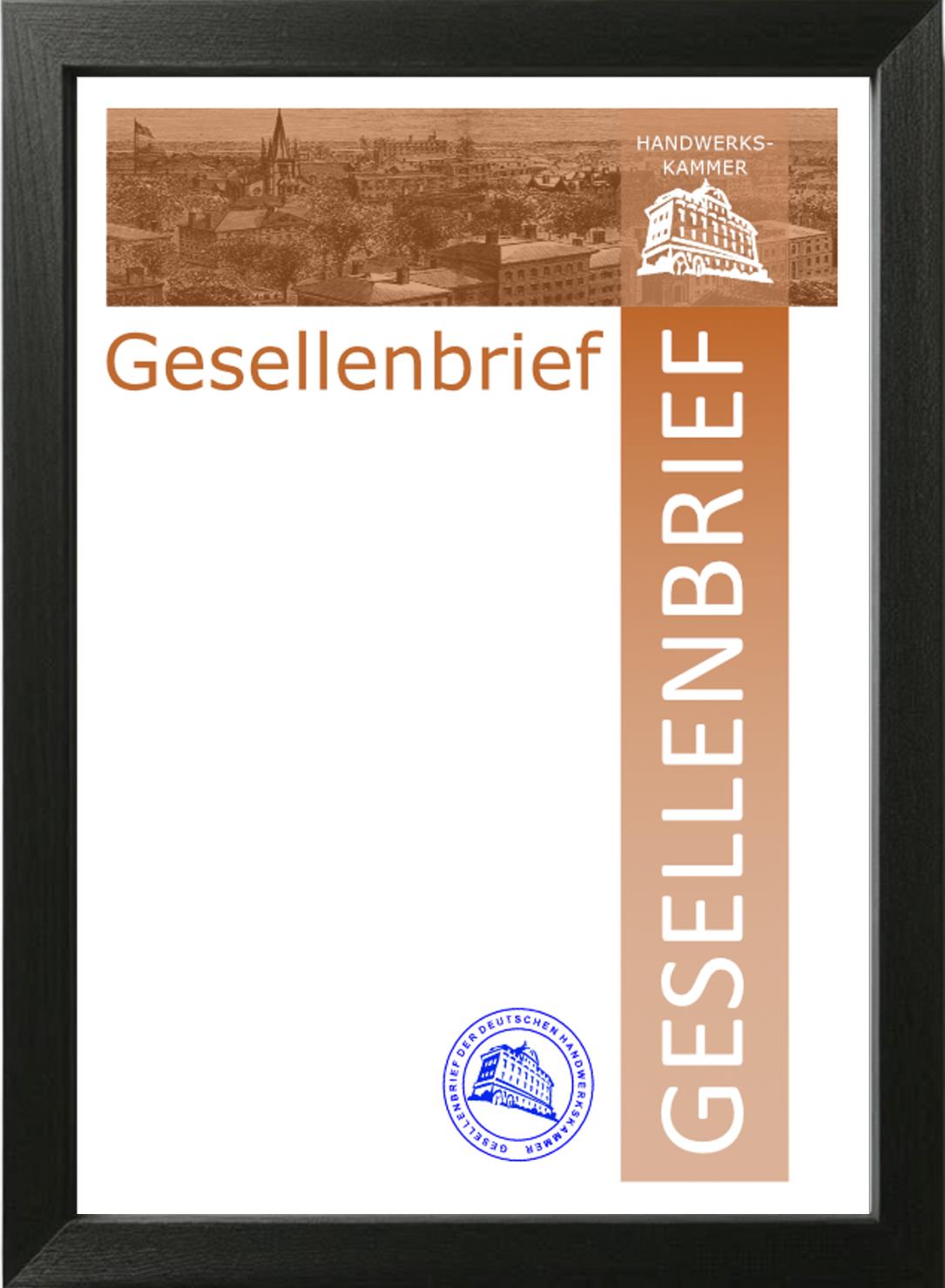 Individueller Gesellenbrief zum Download – Klassisch & Elegant