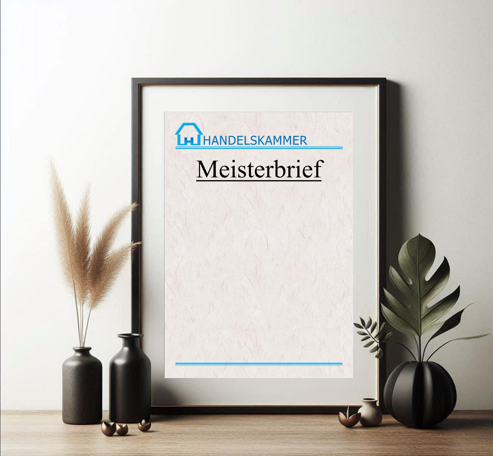 Blanko Meisterbrief Handelskammer – Hochwertige Download-Vorlage
