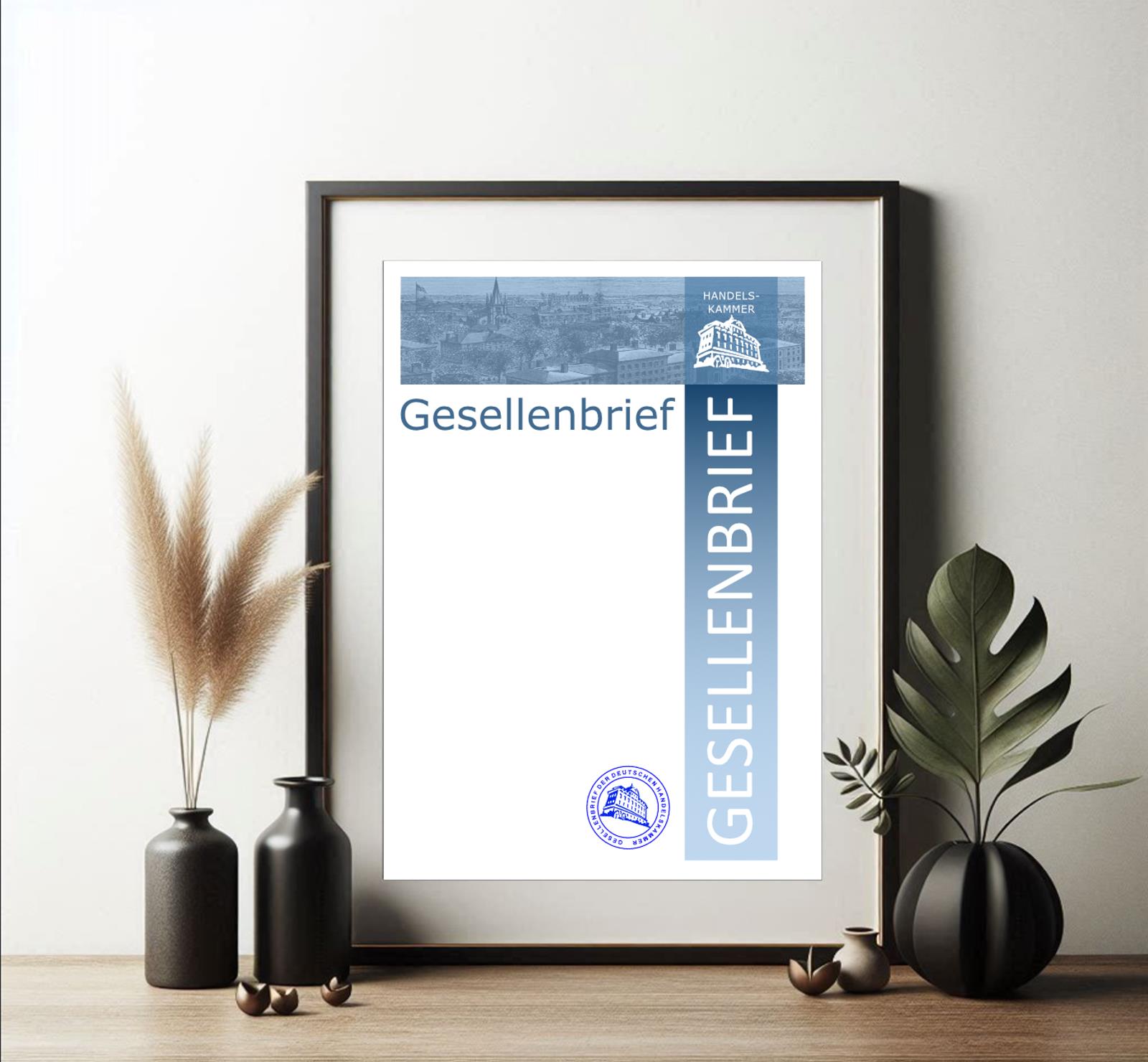 Gesellenbrief-Vorlage der Handelskammer