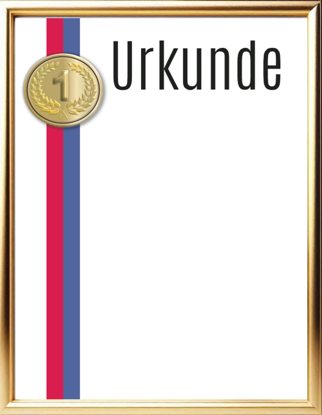 Blanko Siegerurkunden Set (Platz 1-3)