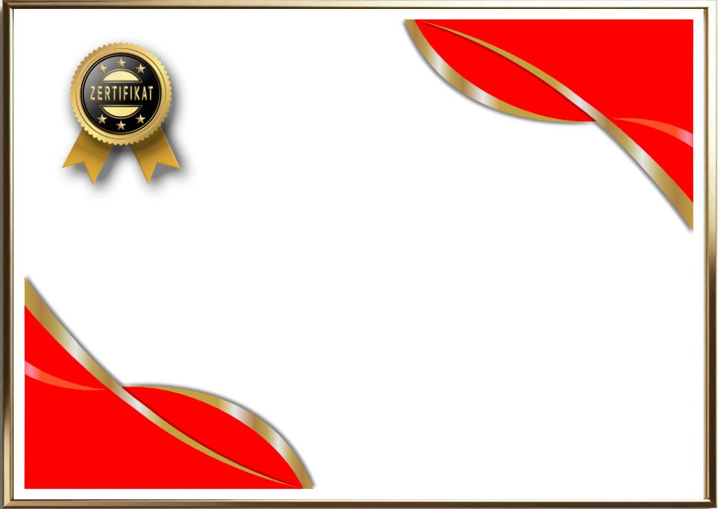 Hochwertige Zertifikat-Vorlage im modernen Look