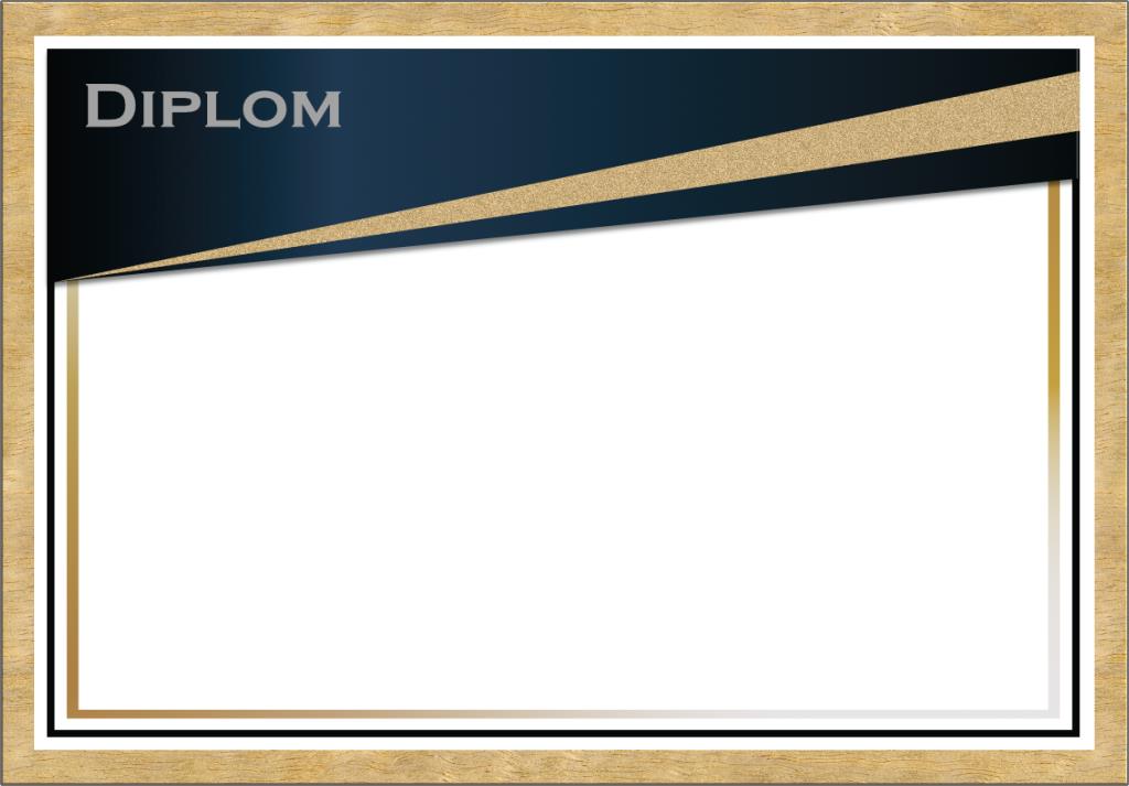 Hochwertige Diplom-Vorlage in Dunkelblau und Gold