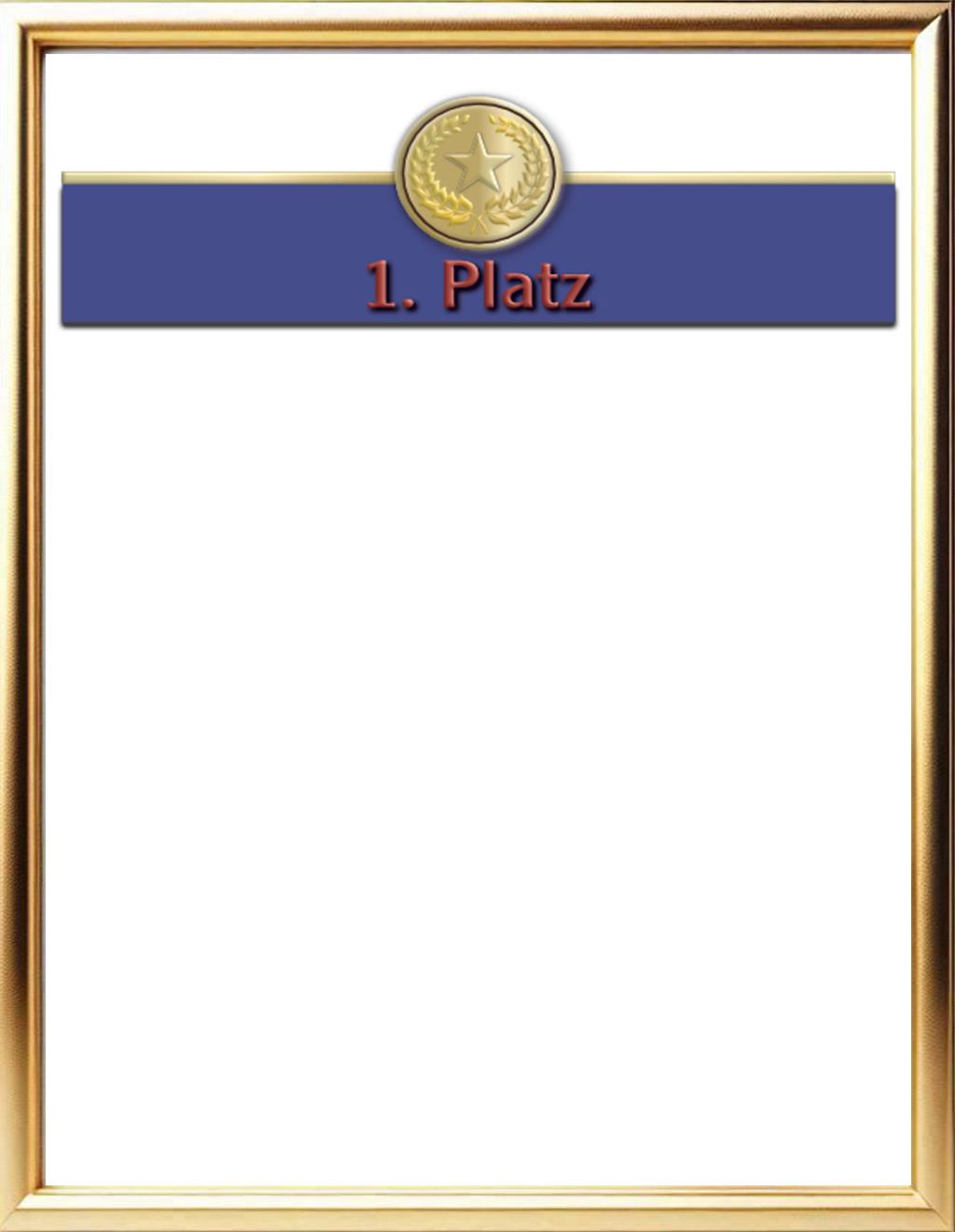 Blanko Urkunden Set: Sport Siegerehrung (Platz 1, 2, 3)