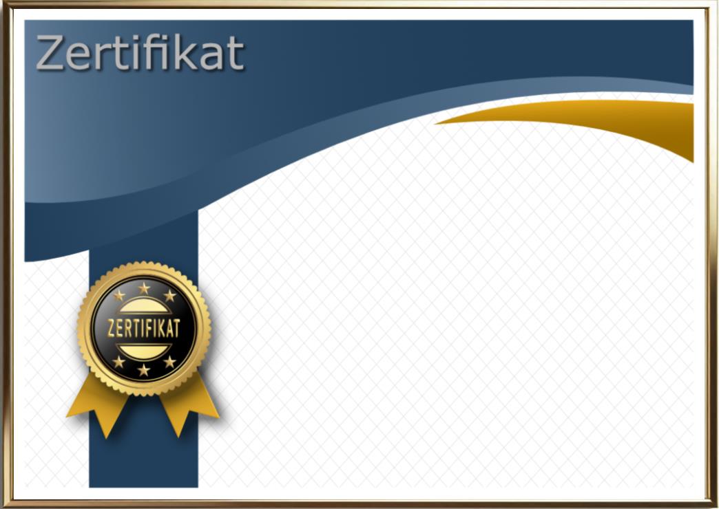 Stilvolle Zertifikat-Vorlage für persönliche Auszeichnungen