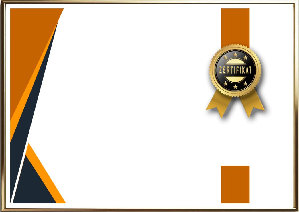 Stilvolle Blankozertifikat