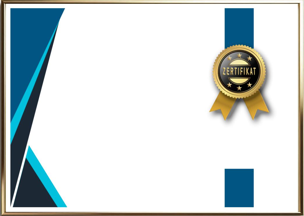 Blanko Urkunde "Zertifikat" – Hochwertige Designvorlage
