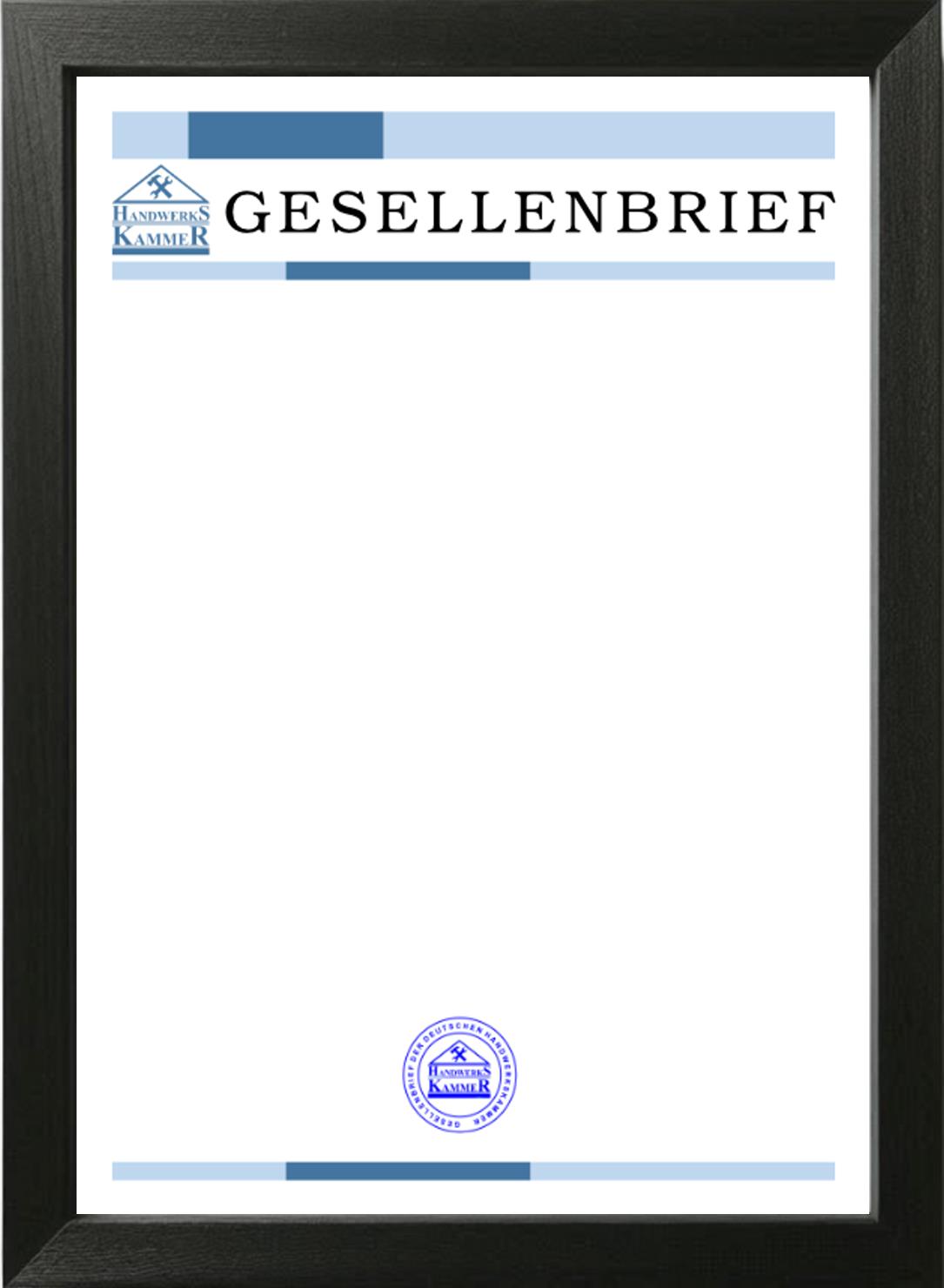Blanko-Gesellenbrief: Stilvolle Vorlage der Handwerkskammer