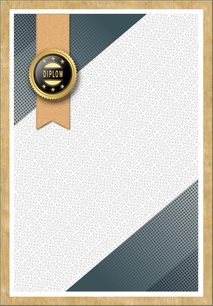 Stilvolle Blanko-Urkunde mit goldenem Siegel