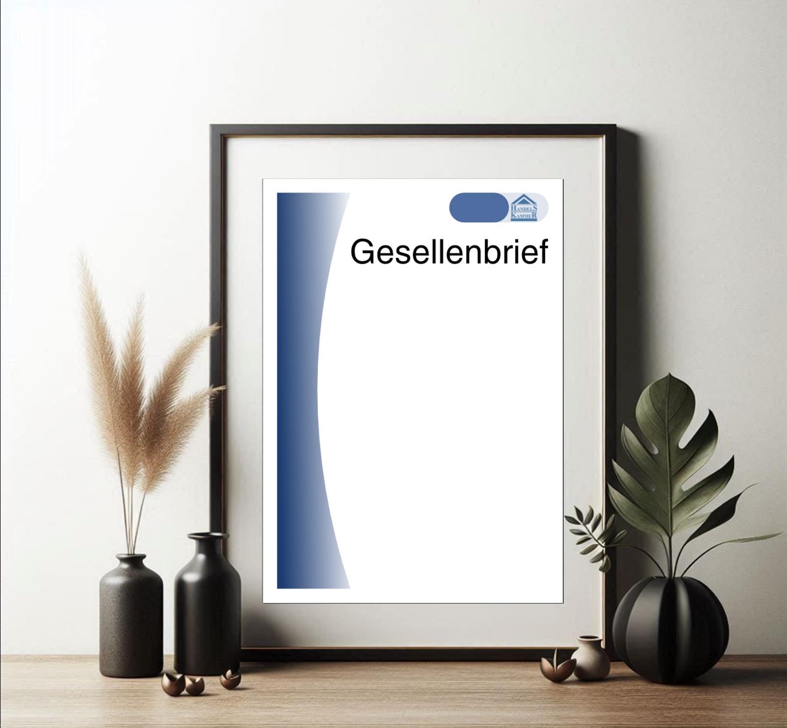 Blanko-Urkunde Gesellenbrief – Handelskammer-Design