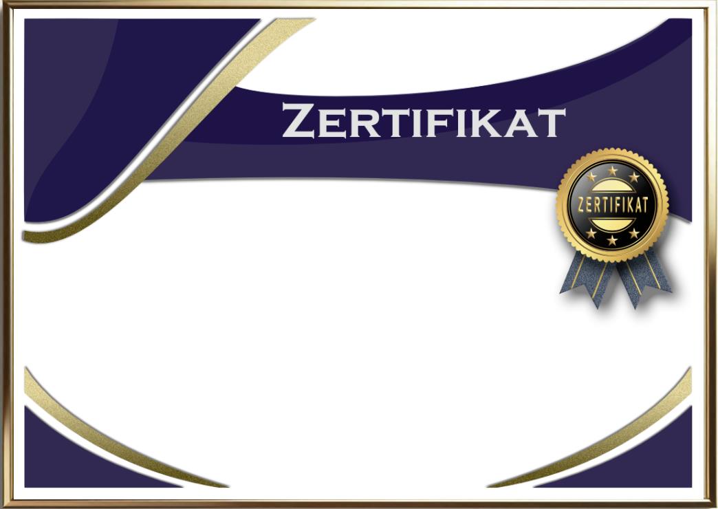 Professionelle Urkunde "Zertifikat" im stilvollen Design