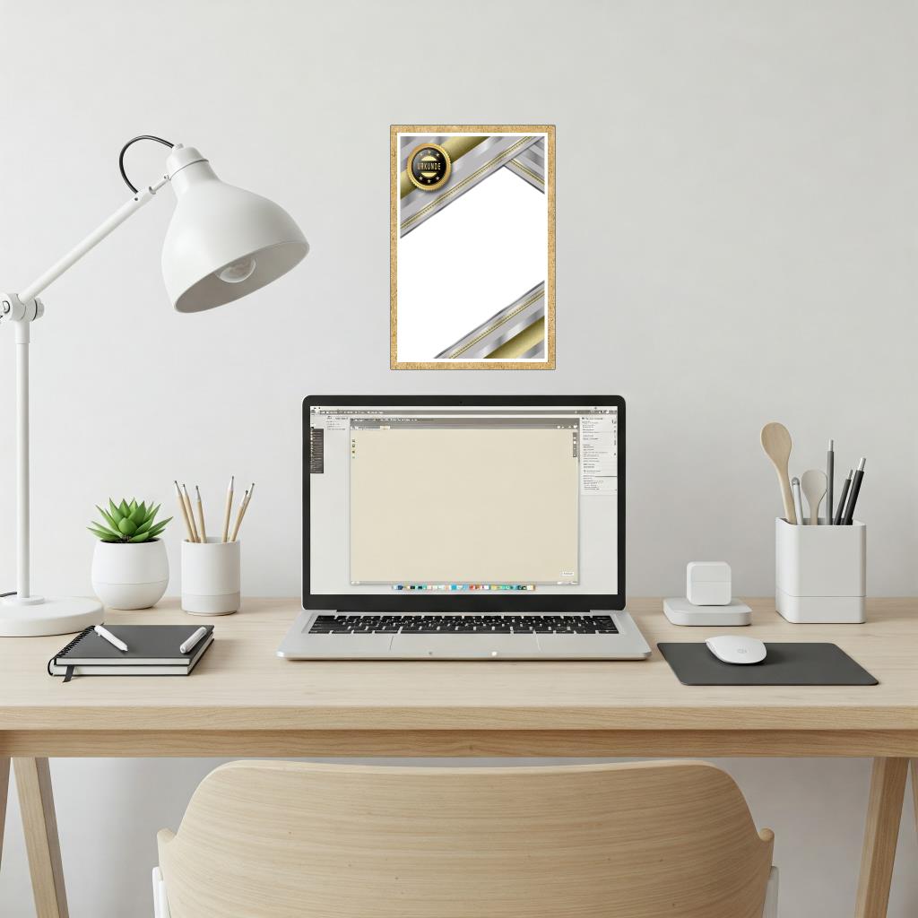 Stilvolle Urkunde im Gold-Silber-Design
