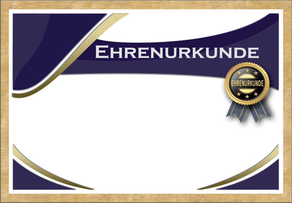Professionelle Urkunde "Ehrenurkunde" im stilvollen Design