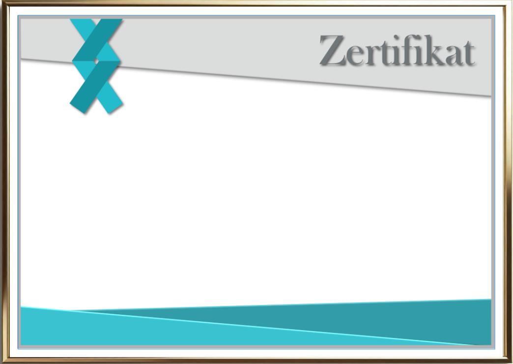 Edle Blankourkunde Zertifikat