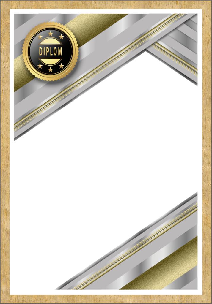 Stilvolle Urkunde im Gold-Silber-Design