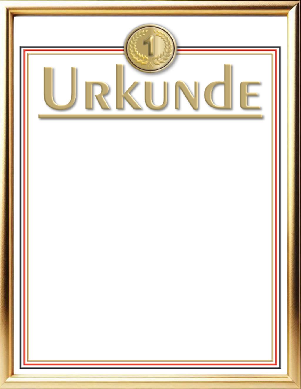 Individuell bedruckbare Urkunden für Platz 1, 2 und 3