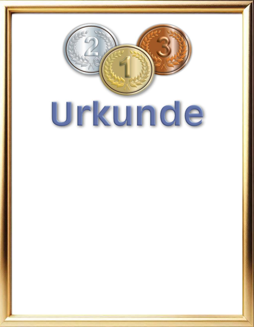 Blanko Urkunden: Gold, Silber, Bronze für Ihre Siegerehrung