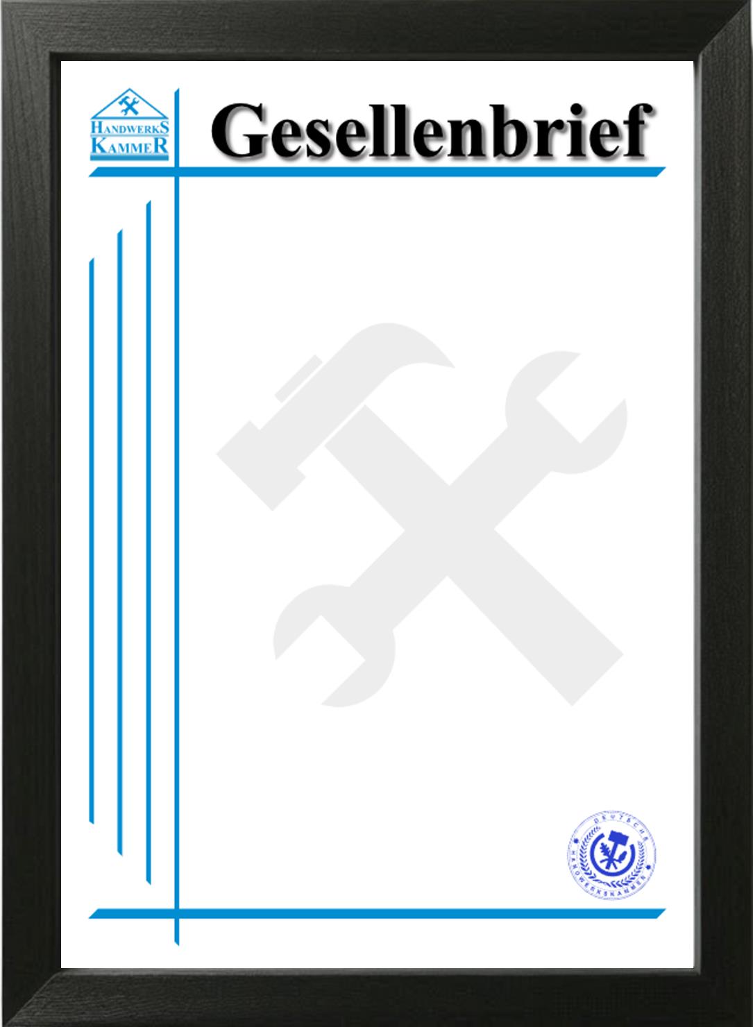 Minimalistischer Gesellenbrief: Elegante Vorlage für Ihre Urkunde