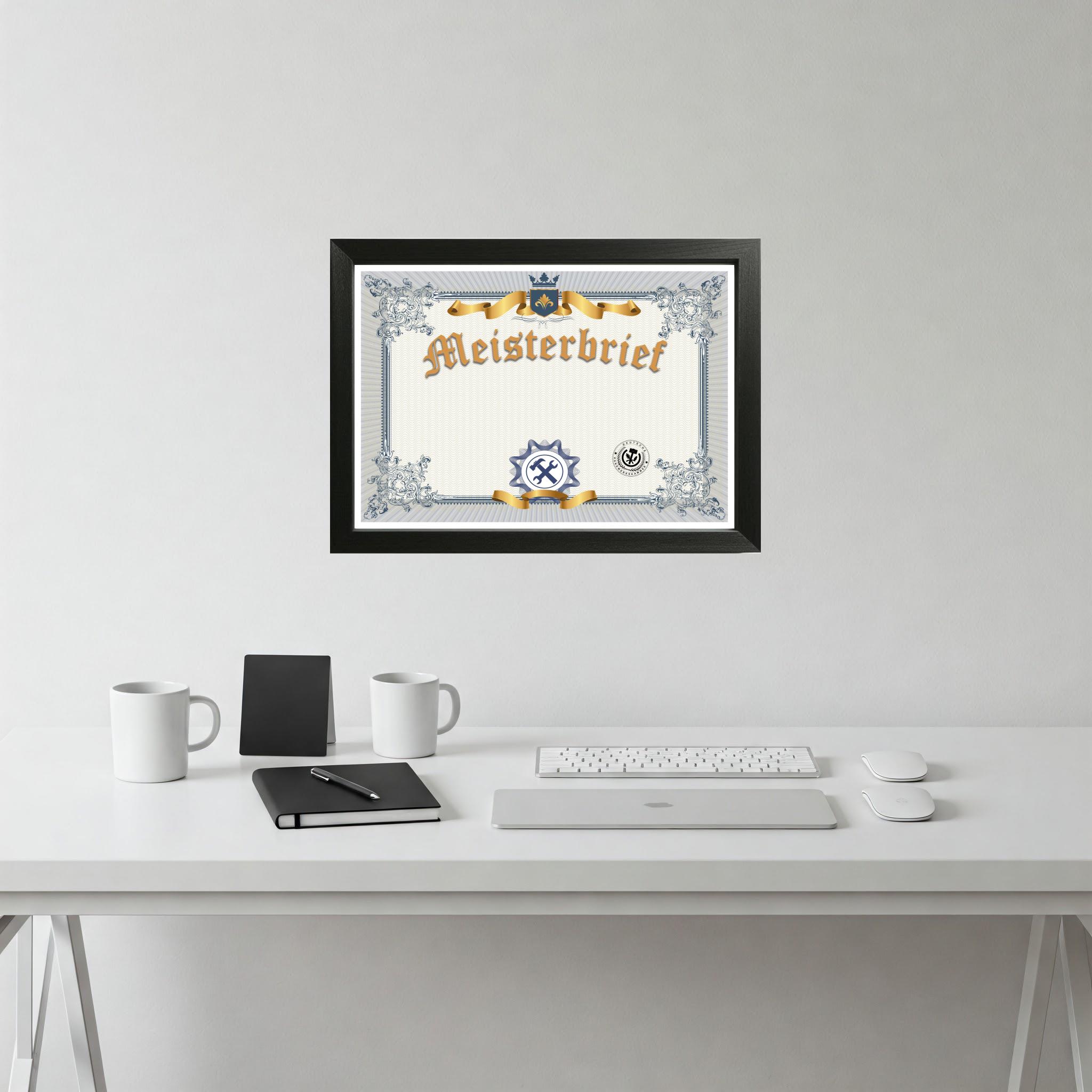 Blanko Meisterbrief Urkunde – Eleganter PDF-Download der Handwerkskammer
